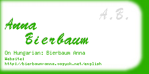 anna bierbaum business card